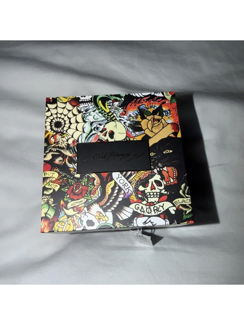 Ed Hardy Mens Chronograph Black Stainless Steel Bracelet Watch NWP